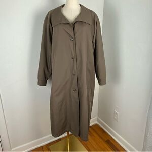 Vintage Winning Edge Womens Tan Trench Coat‎ All-weather Office Career Academia
